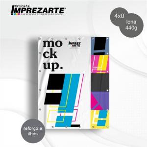 Lona com reforço e ilhós Lona 440g Personalizado 4x0 Impressão solvente UltraChrome GS3 Epson Bainha e ilhós 